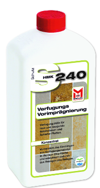 Naturstein Verfugen - Hilfe bei der Verlegung mit HMK S240 Verfugungs-Vorimprägnierung