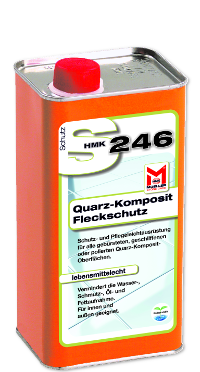 Quarz-Komposit Arbeitsplatte imprägnieren mit HMK S246 Quarz-Komposit Fleckschutz